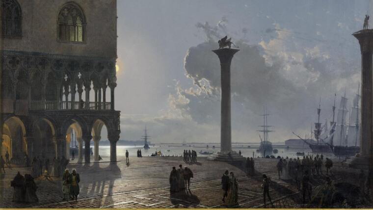 Friedrich Nerly, Venedig bei Mondschein, 1842